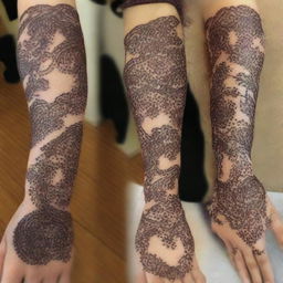 An array of appealing mehendi designs intended for girls, specifically tailored for the occasion of Eid