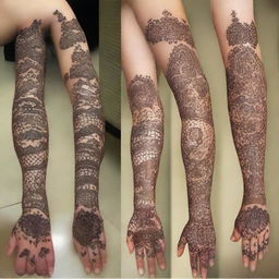 An assortment of Arabic mehendi designs, specifically created for girls to celebrate Eid