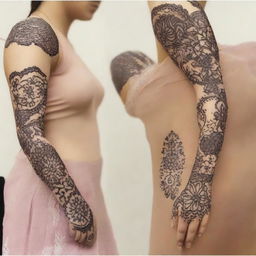 An assortment of Arabic mehendi designs, specifically created for girls to celebrate Eid