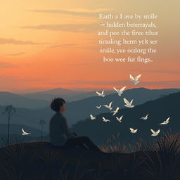 A poignant and emotional illustration inspired by the quote about smiles and hidden betrayals