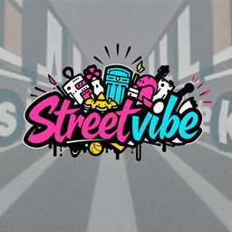 A modern and stylish logo design featuring the word 'Streetvibe'
