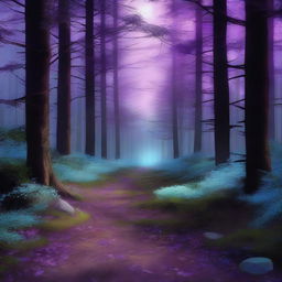 This is a high-quality digital art image depicting a scene of a forest path