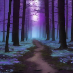 This is a high-quality digital art image depicting a scene of a forest path