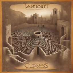 An updated digital art image of the 'Labyrinth of Curses' book cover, now completely devoid of any human figures