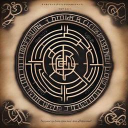 A realistic book cover featuring a detailed and eerie labyrinth