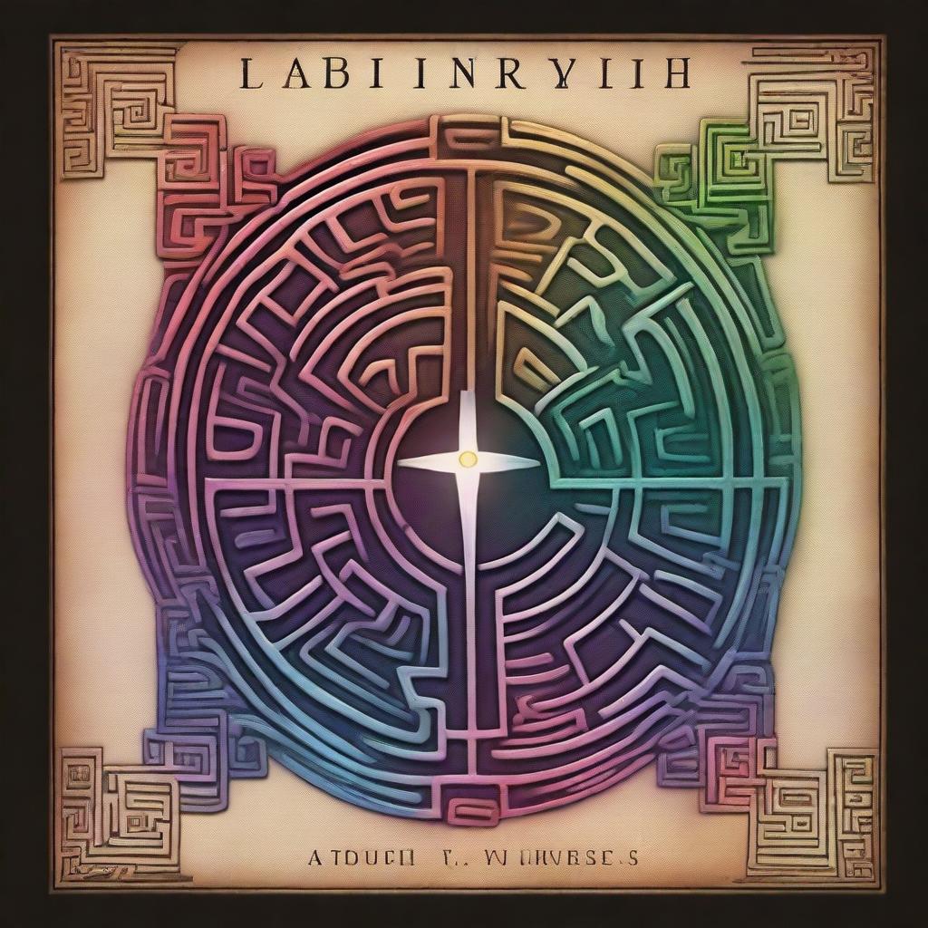 A realistic book cover featuring a detailed and eerie labyrinth