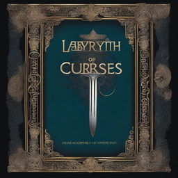 This is a high-resolution digital art image of a book cover, titled 'Labyrinth of Curses'