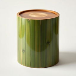 A realistic design featuring a product made from bamboo, showcasing its natural textures and colors