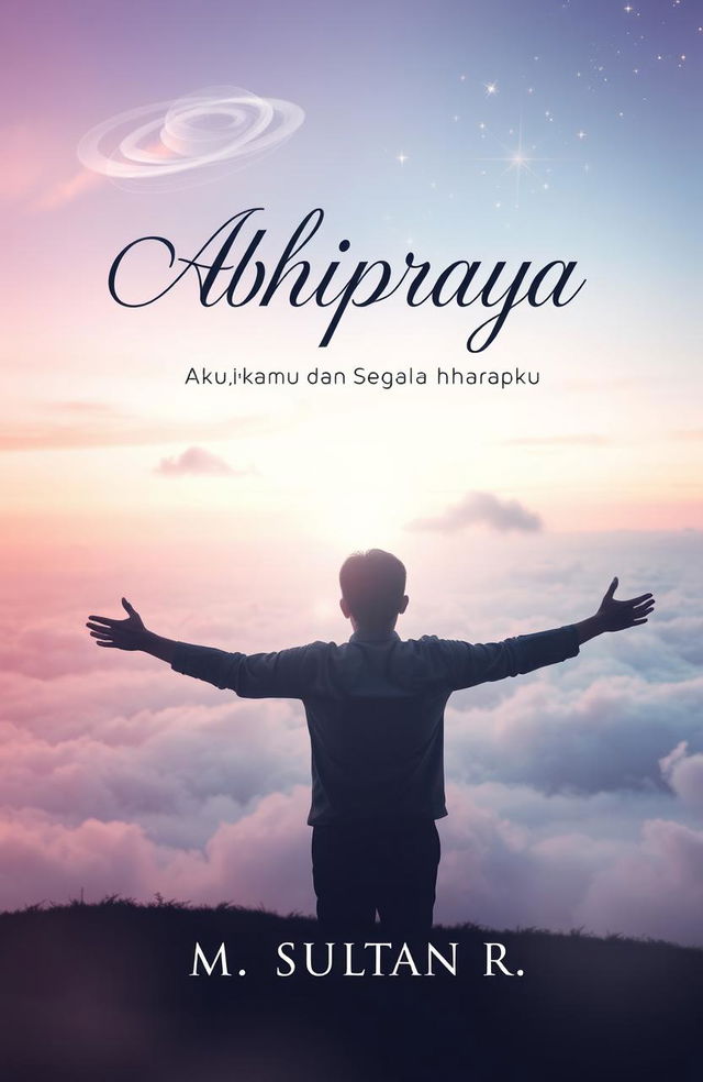 A poignant book cover design for 'Abhipraya: Aku, kamu, dan segala harapku' by M