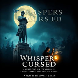 A chilling and atmospheric movie poster for *"Whispers of the Cursed"*