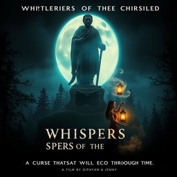 A chilling and atmospheric movie poster for *"Whispers of the Cursed"*