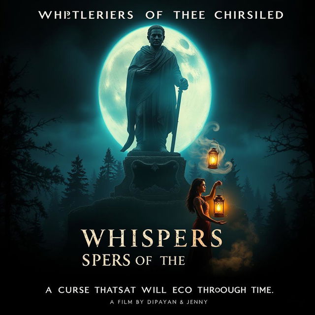 A chilling and atmospheric movie poster for *"Whispers of the Cursed"*