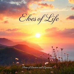 A captivating book cover for the poetry collection "Echoes of Life"