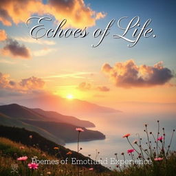 A captivating book cover for the poetry collection "Echoes of Life"