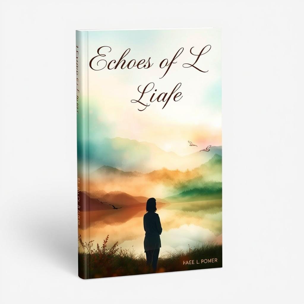 A beautifully designed book cover for a poetry collection titled "Echoes of Life"