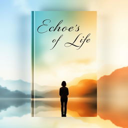 A beautifully designed book cover for a poetry collection titled "Echoes of Life"