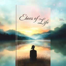 A beautifully designed book cover for a poetry collection titled "Echoes of Life"