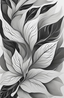 An abstract drawing of leaves in the style of Vincent Van Gogh