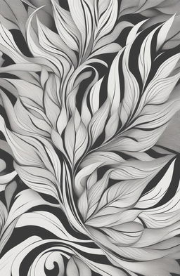 An abstract drawing of leaves in the style of Vincent Van Gogh