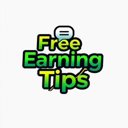 A modern and sleek logo design for a chat group called 'Free Earning Tips'