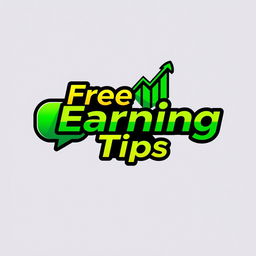 A modern and sleek logo design for a chat group called 'Free Earning Tips'