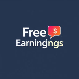 A logo design for a chat group named 'Free Earning Tips'