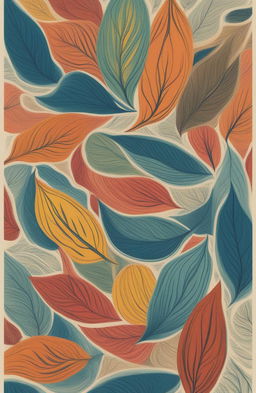 An ultra-vibrant drawing of a leaf pattern on high-quality paper, inspired by the style of Vincent Van Gogh