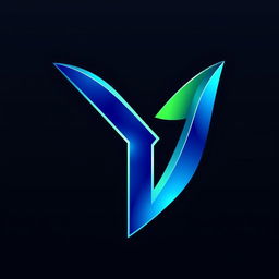 A modern and sleek logo design featuring the letter 'Y'
