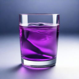 A high-quality, hyper-realistic digital art image featuring a glass of a vibrant purple drink