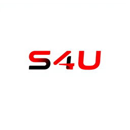 A sleek and professional design of the S4U logo, featuring a modern font and symmetrical layout