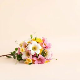 A minimalistic and elegant design featuring a plain, soft pastel background