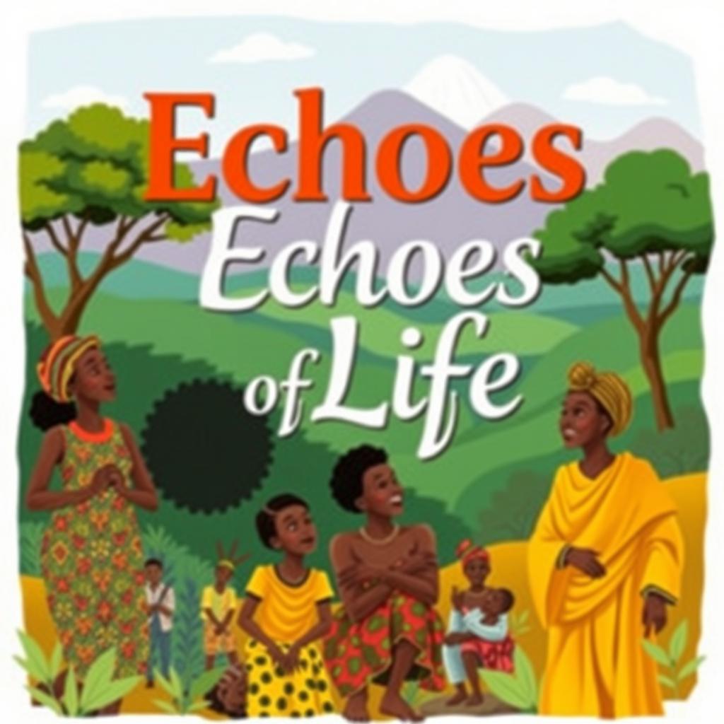 An illustrative cover for a poetry book titled 'Echoes of Life'