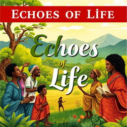 An illustrative cover for a poetry book titled 'Echoes of Life'