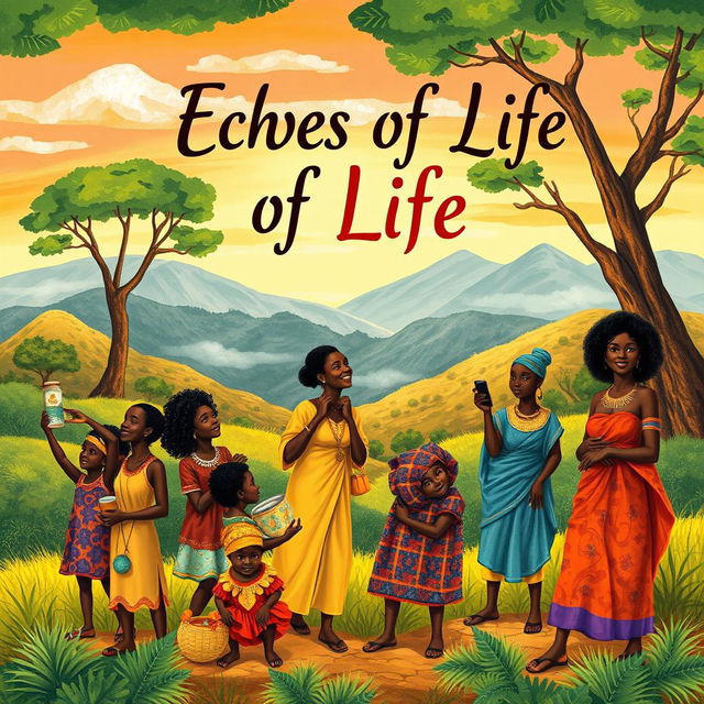 An illustrative cover for a poetry book titled 'Echoes of Life'