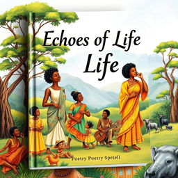 An illustrative cover for a poetry book titled 'Echoes of Life'