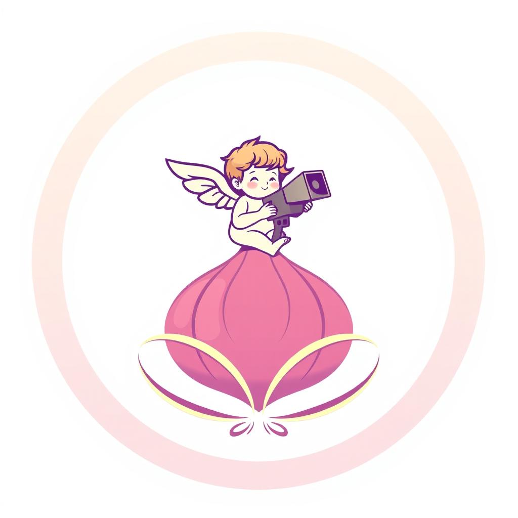 A circular logo specifically designed for the animation industry featuring a unique design