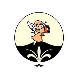 A circular logo specifically designed for the animation industry featuring a unique design