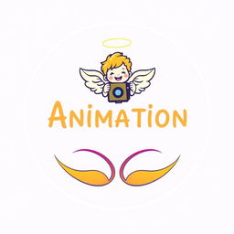 A circular logo designed for the animation industry featuring two curved lines at the bottom that resemble an onion