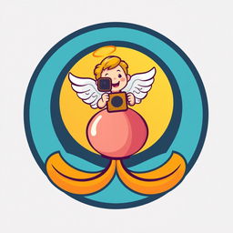 A circular logo designed for the animation industry featuring two curved lines at the bottom that resemble an onion