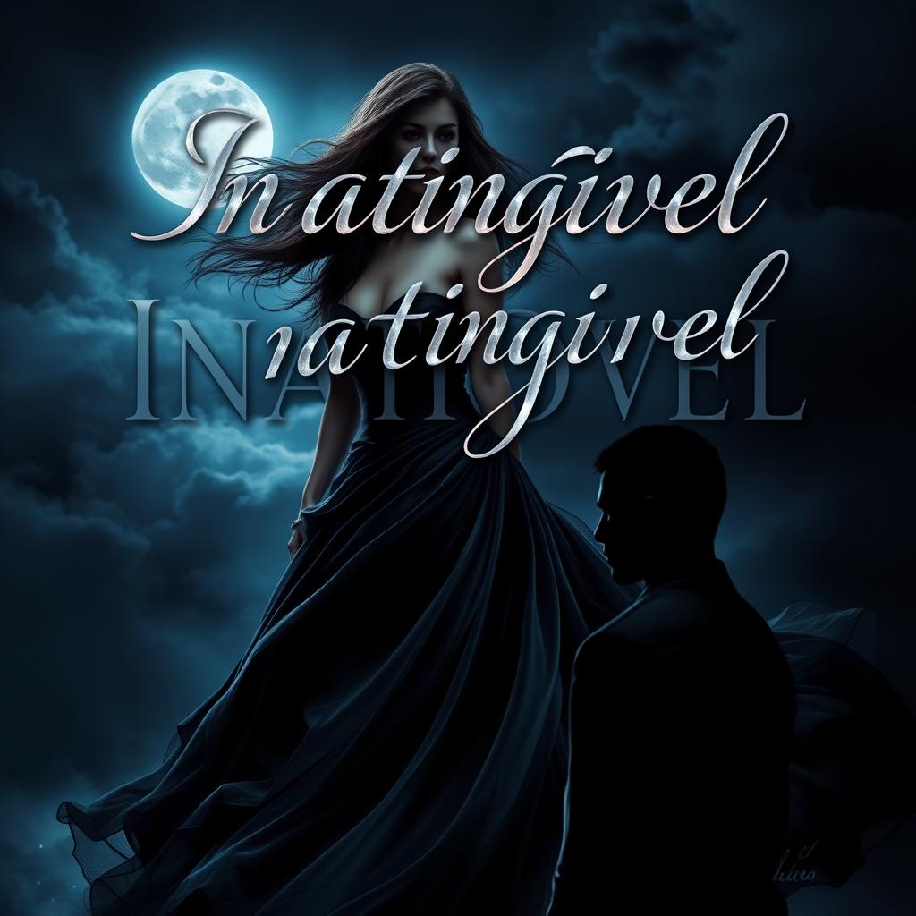 A captivating and mysterious book cover for a dark romance novel titled 'Inatingível'