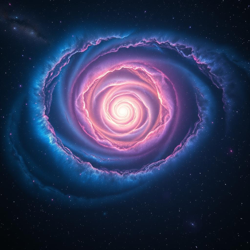 A breathtaking view of a galaxy, showcasing colorful spiral arms filled with vibrant stars and nebulae