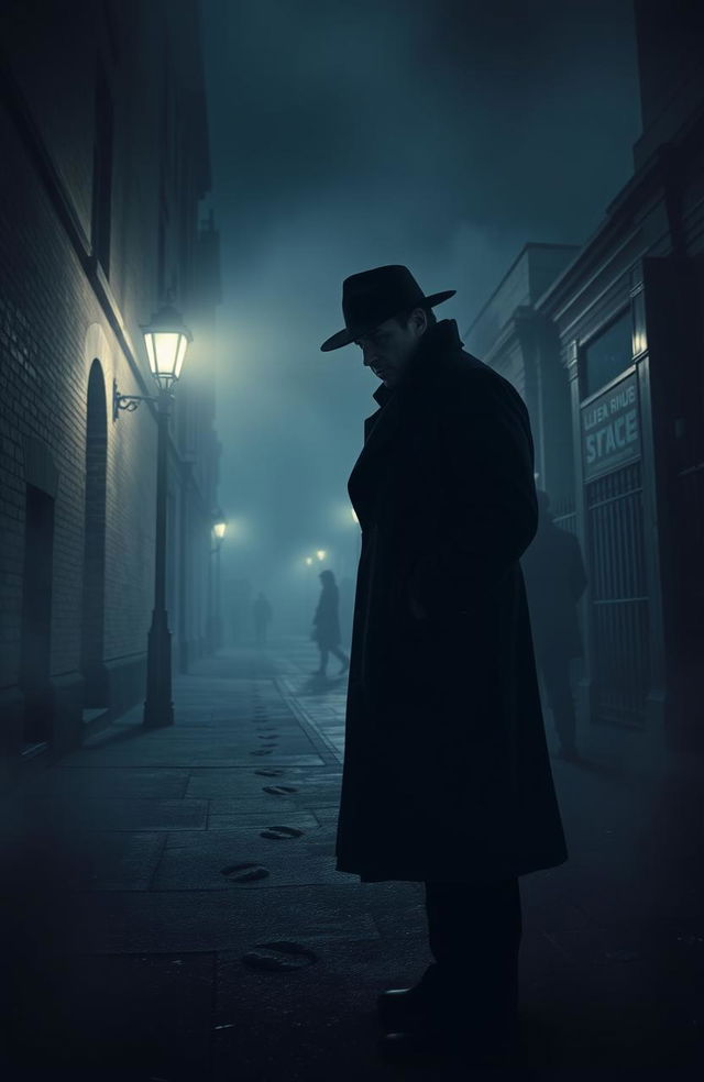 A captivating scene from a detective novel titled 'Alea Iacta Est'