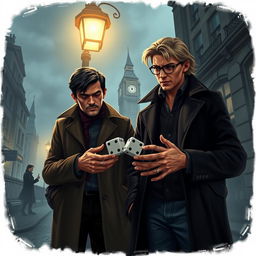 A gripping scene from the detective novel titled 'Alea Iacta Est'
