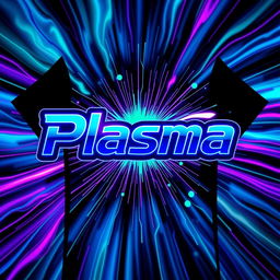A vibrant and dynamic t-shirt design featuring the name 'Plasma' in bold, artistic typography