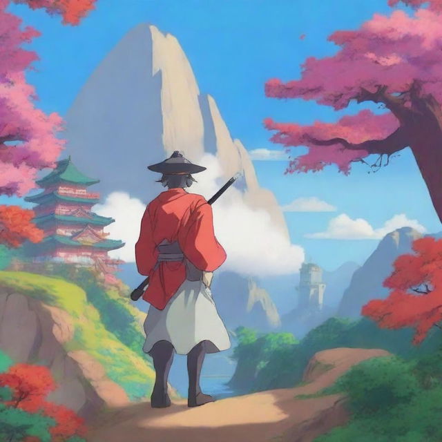 Create a vibrant, high-quality digital art image in the style of Studio Ghibli