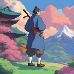 Create a vibrant, high-quality digital art image in the style of Studio Ghibli