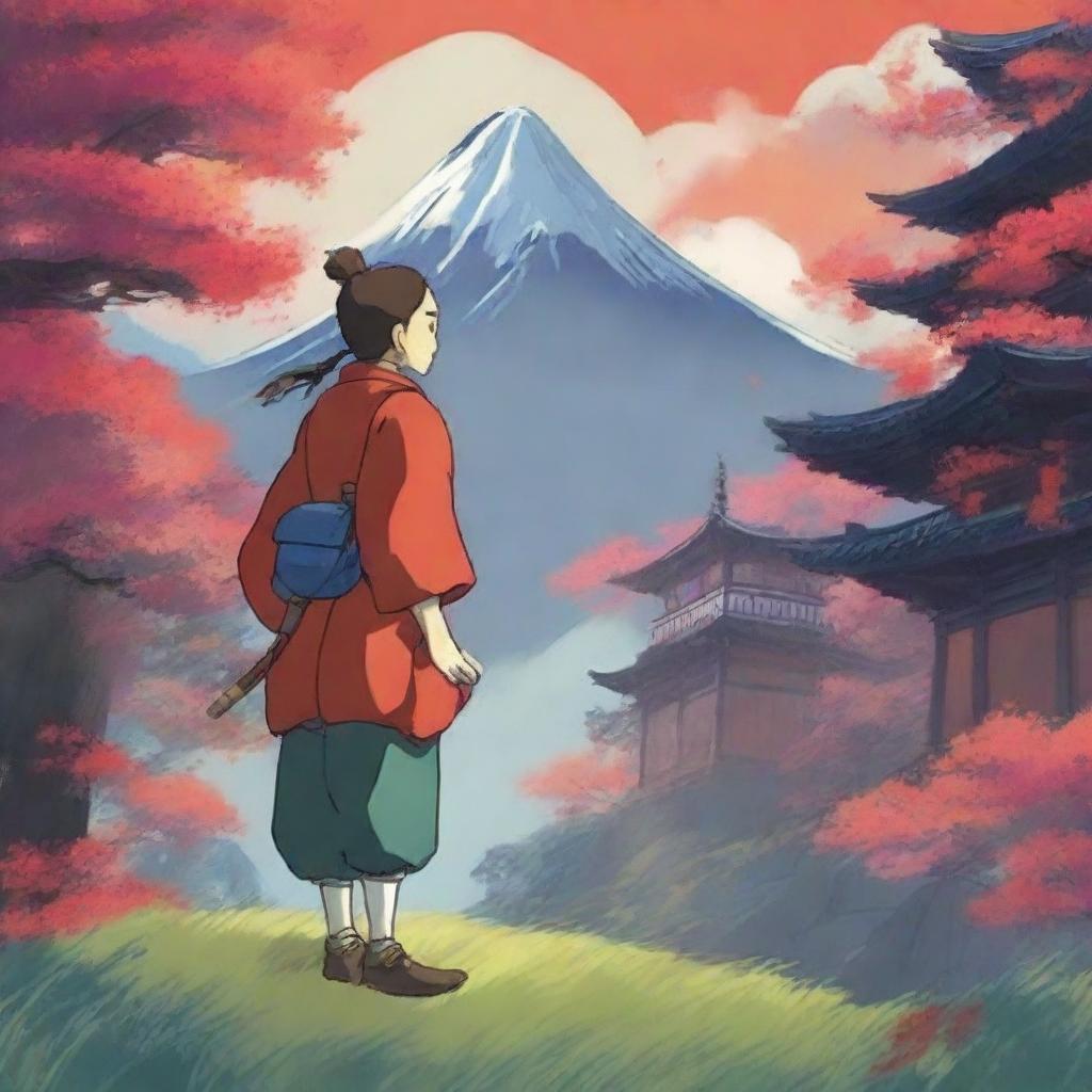 Generate a high-quality digital art image in the style of Studio Ghibli's 'Spirited Away'