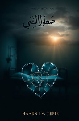 A book cover design for a novel titled 'الألم الفراق' ('The Pain of Separation')