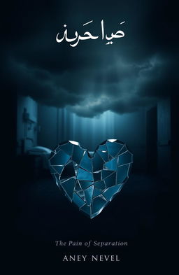 A book cover design for a novel titled 'الألم الفراق' ('The Pain of Separation')