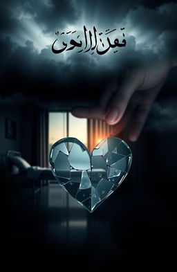 A book cover design for a novel titled 'الألم الفراق' ('The Pain of Separation')
